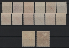 Berlin, 1949, Mi.- Nrn.: 21- 34, der Rot- Aufdruck- Satz, **, kpl. Satz, je tiefstgeprüft Schlegel BPP! Luxussatz!