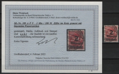 DR, Infla, 1923, Mi.- Nr.: 309 A P a Y, gestempelt, akt. Befund Weinbuch BPP: echt und einwandfrei! Luxusstück!