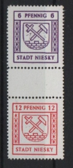 Deutschland- OST, Lokalausgaben, Niesky, 1945, Mi.- Nr.: SZ 6, **, Luxusstück!
