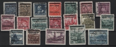 III. Reich, Dt. Bes. II. WK, Böhmen und Mähren, 1939, Mi.- Nr.: 1- 19, gestempelt, Nr.: 19 tiefgeprüft Gilbert, Kabinettsatz!