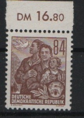DDR, 1953, Mi.- Nr.: 422 XII mit Or, **! Luxusstück!