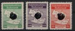 III. Reich, Dt. Bes. II. WK, Sudetendeutsches Niederland, 1938, Mi.- Nr.: IA- IIIA, **, Qualitätssatz! Sehr selten! RR!