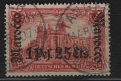 Dt. Auslandspostämter, Marokko, 1906, Mi.- Nr.: 42 , gestempelt, tiefstgeprüft Pfenninger! Selten!