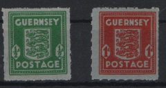 III. Reich / Dt. Bes., Kanalinseln, Guernsey, 1942, Mi.- Nrn.: 4 + 5, **, Kabinettstücke
