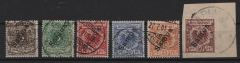 Dt. Kolonien, Samoa, 1900, Mi.- Nrn.: 1- 6, gestempelt, je geprüft / signiert! Selten!