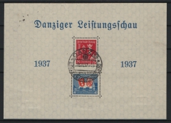 Danzig, 1937, Mi.- Nr.: Bl. 3 mit Ersttags- Sonderstempel! Qualitätsstück!