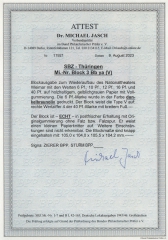 Thüringen, 1946, Bl. 3 Bb ya, **, mit akt. Fotoattest Dr. Jasch BPP: echt + ...., Kabinettstück. Selten!