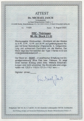 Thüringen, 1945, Bl. 2 t, **, mit akt. Fotoattest Dr. Jasch BPP: echt + ...., Kabinettstück. Selten!