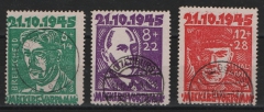 SBZ, MVP, 1945, Mi.- Nrn.: 20- 22, gestempelt, je tiefstgeprüft Kramp BPP! Qualitätssatz! Selten!