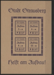 Deutschland- OST, Lokalausgaben, Strausberg, 1946, Mi.- Nr.: Bl. 1, **,  Kabinettstück!