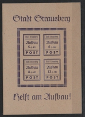 Deutschland- OST, Lokalausgaben, Strausberg, 1946, Mi.- Nr.: Bl. 1, **, Kabinettstück!