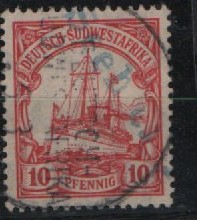 Dt. Kolonien, Stempel, DSWA, 1908, Mi.- Nrn.: 26, gestempelt mit Wanderstempel IV Seeheim! Selten!