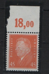 DR / Weimar, 1928, Mi.- Nr.: 419 P OR, **, signiert Rehfeld! Kabinettstück! Sehr selten!