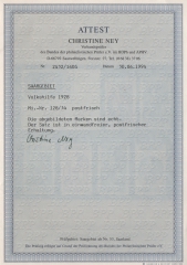 Saargebiet, 1928, Mi.- Nr.: 128- 34, kpl. Satz, **, Fotoattest Ney BPP: echt und einwandfrei! Selten!