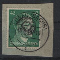 Deutschland- OST, Lokalausgaben, Löbau, 1945, Mi.- Nr.: 18, auf Briefstück, Luxusstück!