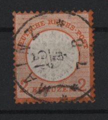 Dt. Kaiserreich, Brustschilder, ca. 1873, Mi.- Nr.: 24, gestempelt, Befund Brugger BPP: echt, repariert ...! Seltenes Stück!