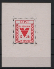 Deutschland- OST, Lokalausgaben, Storkow, 1946, Mi.- Nr.: Bl. 1, **, Kabinettstücke!