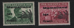 Memelgebiet, 1939, Mi.- Nrn.: II + III jeweils in Type III, **, selten!
