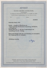 III. Reich, 1935, Mi.- Nr.: Bl. 3, gestempelt mit ESST!, Fotoattest Schlegel BPP: echt und einwandfrei! Selten!