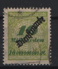 DR, Infla, 1923, Mi.- Nr.: D 86, gestempelt, geprüft Infla /  BPP! Gutes Bedarfsstück! Selten!