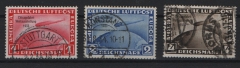 III. Reich, 1933, Mi.- Nr.: 496- 98, Der Chikagofahrt- Satz, gestempelt, je tief(st)gepüft Schlegel BPP! Sehr selten!