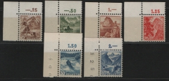 Schweiz, 1948, Mi.- Nrn.: 500- 505, kpl. Satz vom Er., lo., **! Selten!