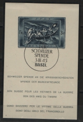 Schweiz, 1945, Mi.- Nr.: Bl. 11, gestempelt! Qualitätsstück! Selten!