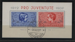 Schweiz, 1937, Mi.- Nr.: Bl. 3, gestempelt! Qualitätsstück! Selten!