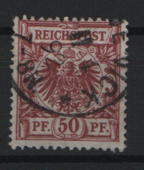 DR, Krone Adler, 1889, Mi.- Nr.: 50 a, gestempelt, doppelt geprüft Jäschke- L. BPP! Bedarfsstück!