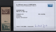 Thüringen, 1946, SZd Mi.- Nr.: 1 yy, **, mit akt. KB Dr. Jasch BPP, echt und einwandfrei!