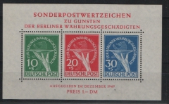 Berlin, 1949, Mi.- Nr.: Bl. 1 I, **, mit Fotoattest Schlegel BPP! e+ ....! Kabinettstück!