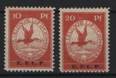 Dt. Kaiserreich, Flugpost, 1912, Mi.- Nrn.: V + VI, *, Kabinettstücke! Sehr selten!