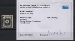 SBZ, Ost- Sachsen, 1945, Mi.- Nr.: 53 b, **, Befund Dr. Jasch BPP echt + ...! Kabinettstück, selten!