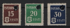 III. Reich / Dt. Bes., Estland, 1941, Mi.- Nrn.: 1- 3, **, Kabinettsatz, selten!