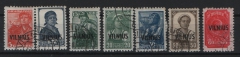 III. Reich, Dt. Bes. II. WK, Litauen- Wilna, 1941, Mi.- Nrn.: 10- 16, gestempelt, Kabinettstücke! Selten!