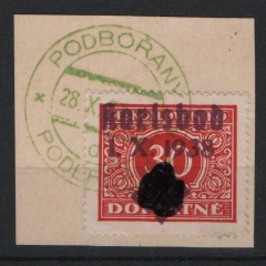 III. Reich, Dt. Bes. II. WK, Sudetenland / Karlsbad, 1938, Mi.- Nr.: 33, auf Briefstück, tiefgeprüft Pickenpack BPP, Kabinettstück!