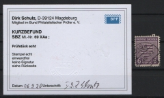 SBZ, Provinz Sachsen, 1945, Mi.- Nr.: 69 AXa, gestempelt, K.- Befund Kunz BPP: echt und einwandfrei! Qualitätsstück!