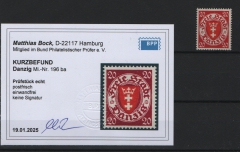 Danzig, 1924, Mi.- Nr.: 196 ba, **, neuer K.- Befund Bock BPP: e+e, Luxusstück!