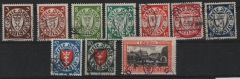 Danzig, 1938, Mi.- Nr.: 289- 97, gestempelt, Kabinettsatz