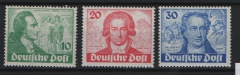Berlin, 1949, Mi.- Nrn.: 61- 63, **, Der Goethesatz, kpl. Satz, je tiefgeprüft Schlegel BPP!