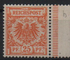Krone / Adler, 1889, Mi.- Nr.: 49 b mit Sr, **, tiefstgeprüft Wiegand / Zenker BPP! Luxusstück! Selten!