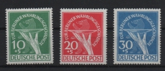 Berlin, 1949, Mi.- Nrn.: 68- 70, **, Der Währungsgeschädigten- Satz, kpl. Satz, je tiefstgeprüft Schlegel BPP! Luxussatz!