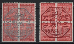 D. - OST, Lokalausgaben, Roßwein, 1945, Mi.- Nr.: 1 + 2, **, je tiefstgeprüft Zierer BPP! Sehr selten!