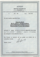 DR, Infla, 1922, Mi.- Nr.: 209 P Y, gestempeltes Luxusstück, aktuelles Fotoattest Weinbuch BPP: echt und einwandfrei!